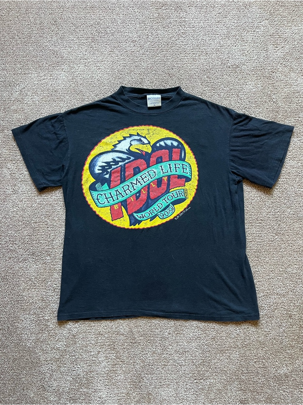 VTG ‘90 Billy Idol Charmed Life Faded Black Tour Tee